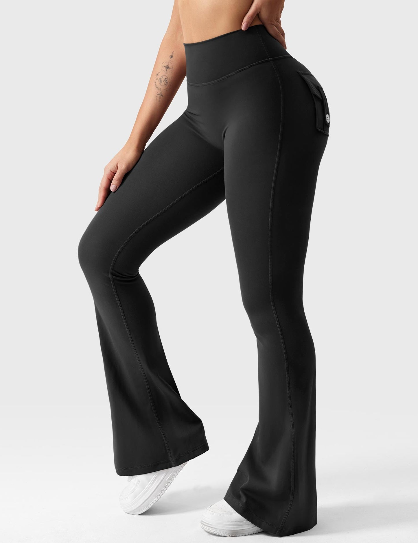 V-back Flared Leggings